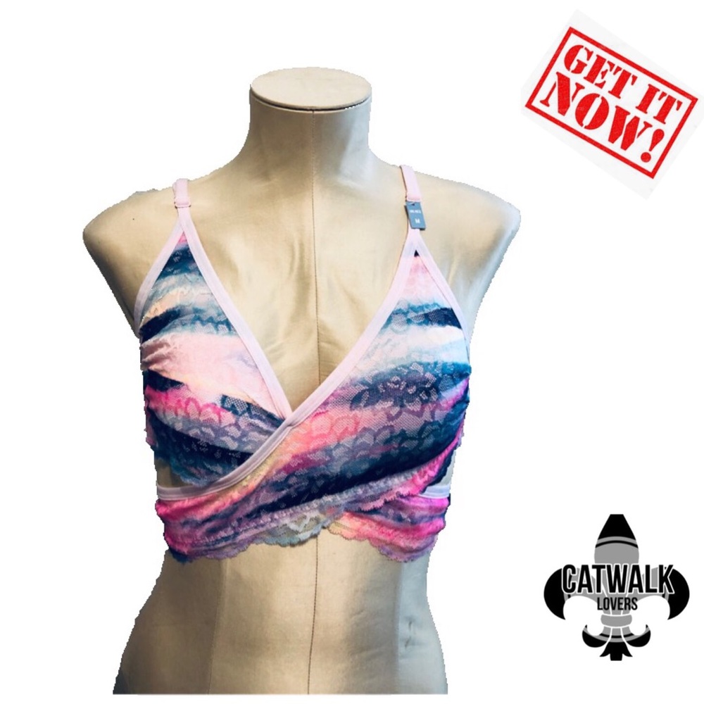 Victoria secret pink crisscross padded bralette M